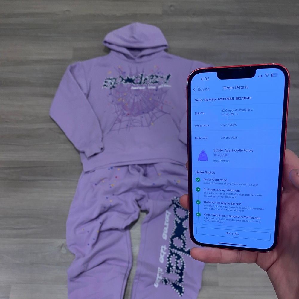 SP5DER AÇAÍ TRACKSUIT W STOCKX RECEIPTS